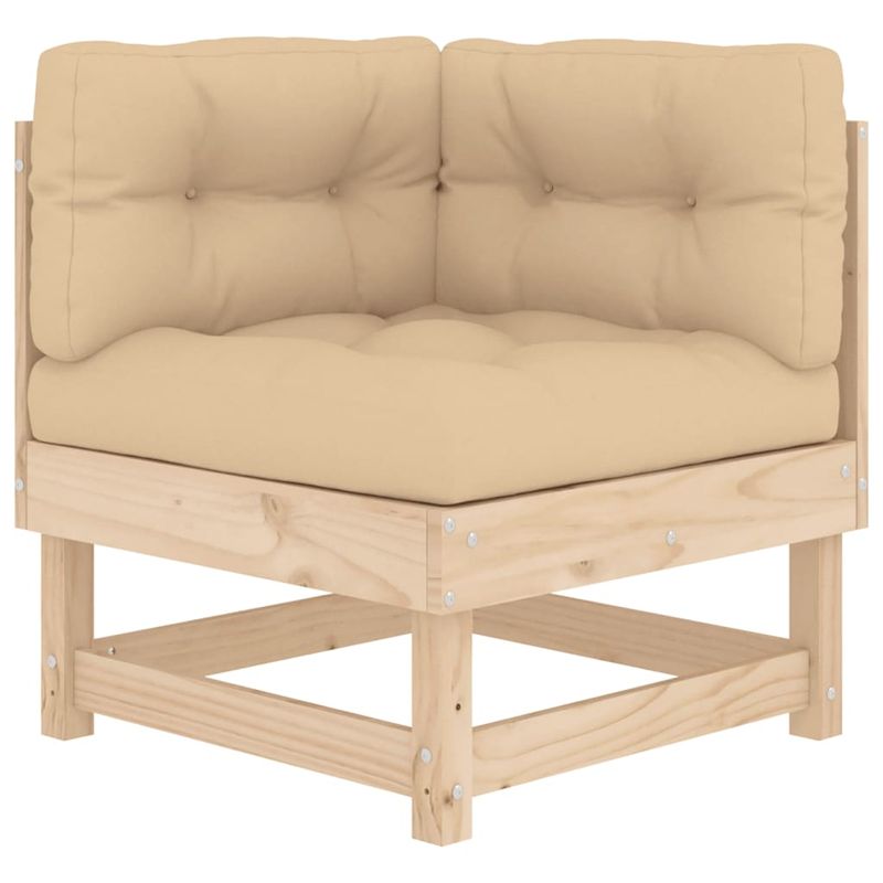 Casa si Gradina - Gradina si terasa - Mobilier exterior - Canapele si fotolii gradina - Canapea coltar cu perne, lemn masiv de pin - Infinity.ro