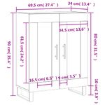 Casa si Gradina - Mobilier - Comode si corpuri - Comode - Servanta, alb, 69,5x34x90 cm, lemn compozit - Infinity.ro