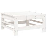Casa si Gradina - Gradina si terasa - Mobilier exterior - Canapele si fotolii gradina - Taburete de gradina cu perne, 2 buc., alb, lemn masiv de pin - Infinity.ro