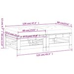 Casa si Gradina - Gradina si terasa - Mobilier exterior - Canapele si fotolii gradina - Taburete de gradina cu perne, 2 buc., alb, lemn masiv de pin - Infinity.ro