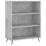 Casa si Gradina - Mobilier - Biblioteci si rafturi - Biblioteci - Biblioteca, gri beton, 69,5x32,5x90 cm, lemn compozit - Infinity.ro