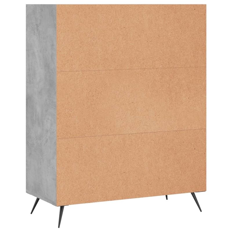 Casa si Gradina - Mobilier - Biblioteci si rafturi - Biblioteci - Biblioteca, gri beton, 69,5x32,5x90 cm, lemn compozit - Infinity.ro