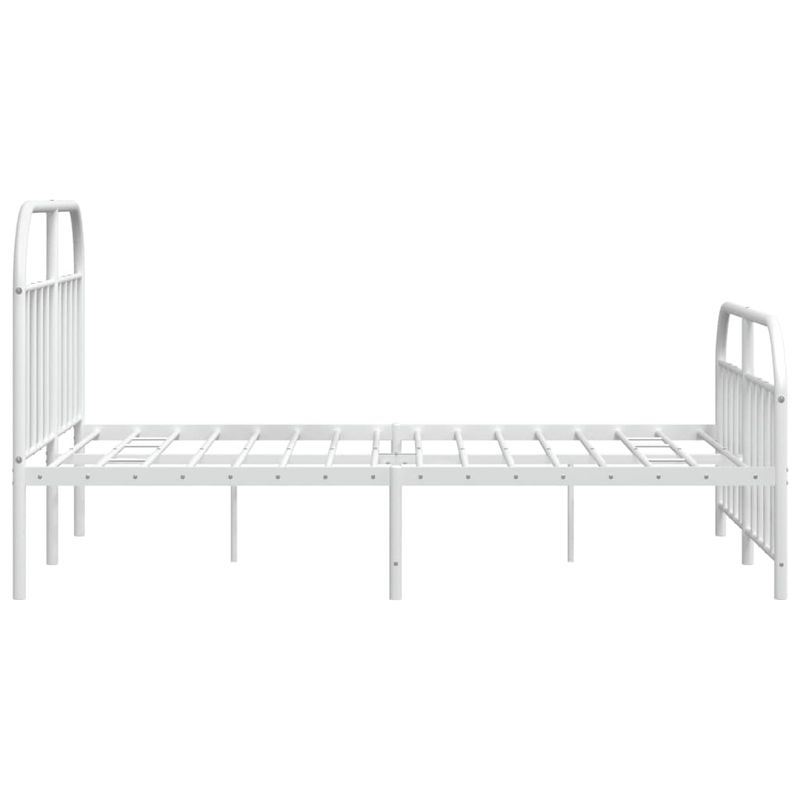 Casa si Gradina - Mobilier - Paturi si accesorii - Paturi - Cadru de pat metalic cu tablie de cap/picioare, alb, 140x190 cm - Infinity.ro