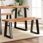 Casa si Gradina - Mobilier - Canapele si coltare - Banchete - Banca cu margini naturale 110 cm, lemn masiv de acacia - Infinity.ro