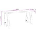 Casa si Gradina - Mobilier - Canapele si coltare - Banchete - Banca cu margini naturale 110 cm, lemn masiv de acacia - Infinity.ro