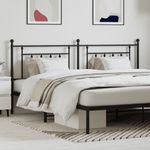 Casa si Gradina - Mobilier - Paturi si accesorii - Accesorii paturi - Tablie de pat metalica, negru, 193 cm - Infinity.ro