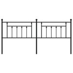 Casa si Gradina - Mobilier - Paturi si accesorii - Accesorii paturi - Tablie de pat metalica, negru, 193 cm - Infinity.ro