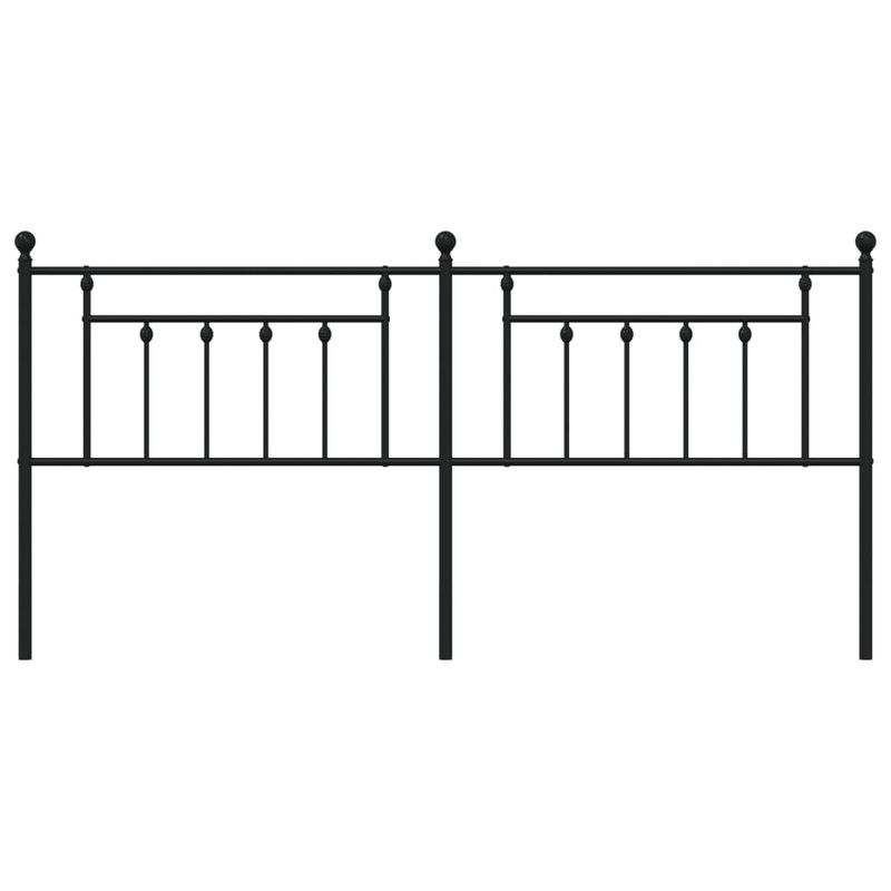 Casa si Gradina - Mobilier - Paturi si accesorii - Accesorii paturi - Tablie de pat metalica, negru, 193 cm - Infinity.ro