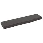Casa si Gradina - Mobilier - Biblioteci si rafturi - Rafturi - Raft de perete maro inchis 40x10x2 cm lemn masiv stejar tratat - Infinity.ro