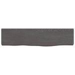 Casa si Gradina - Mobilier - Biblioteci si rafturi - Rafturi - Raft de perete maro inchis 40x10x2 cm lemn masiv stejar tratat - Infinity.ro