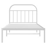 Casa si Gradina - Mobilier - Paturi si accesorii - Paturi - Cadru de pat din metal cu tablie, alb, 100x200 cm - Infinity.ro