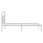 Casa si Gradina - Mobilier - Paturi si accesorii - Paturi - Cadru de pat din metal cu tablie, alb, 100x200 cm - Infinity.ro