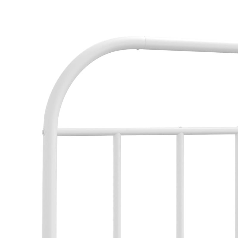 Casa si Gradina - Mobilier - Paturi si accesorii - Paturi - Cadru de pat din metal cu tablie, alb, 100x200 cm - Infinity.ro