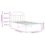Casa si Gradina - Mobilier - Paturi si accesorii - Paturi - Cadru de pat din metal cu tablie, alb, 100x200 cm - Infinity.ro