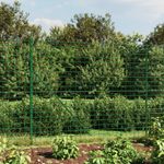 Casa si Gradina - Gradina si terasa - Garduri, panouri si accesorii - Gard plasa de sarma cu tarusi de fixare, verde, 2,2x10 m - Infinity.ro