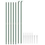 Casa si Gradina - Gradina si terasa - Garduri, panouri si accesorii - Gard plasa de sarma cu tarusi de fixare, verde, 2,2x10 m - Infinity.ro