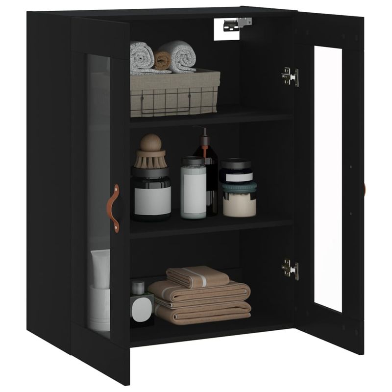 Casa si Gradina - Mobilier - Comode si corpuri - Comode - Dulap cu montaj pe perete, negru, 69,5x34x90 cm - Infinity.ro
