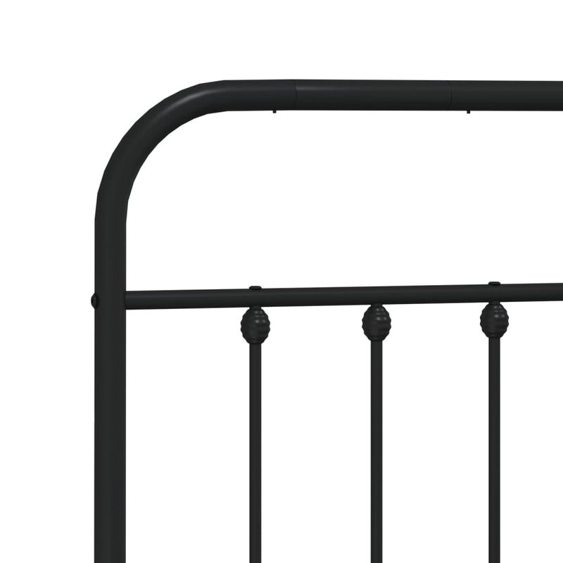 Casa si Gradina - Mobilier - Paturi si accesorii - Paturi - Cadru de pat metalic cu tablie, negru, 200x200 cm - Infinity.ro