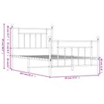 Casa si Gradina - Mobilier - Paturi si accesorii - Paturi - Cadru pat metalic cu tablii de cap/picioare, negru, 90x200 cm - Infinity.ro