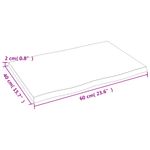 Casa si Gradina - Mobilier - Feronerie si accesorii mobila - Blat masa, 60x40x2 cm, maro, lemn stejar tratat contur organic - Infinity.ro