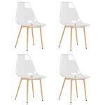 Casa si Gradina - Mobilier - Scaune si fotolii - Scaune - Scaune de bucatarie, 4 buc., transparent, PET - Infinity.ro