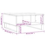 Casa si Gradina - Mobilier - Mese si birouri - Masute de cafea - Masa de cafea, alb, 60x60x30 cm, lemn compozit - Infinity.ro