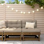 Casa si Gradina - Gradina si terasa - Mobilier exterior - Canapele si fotolii gradina - Canapele de mijloc cu perne 2 buc. maro miere lemn masiv de pin - Infinity.ro
