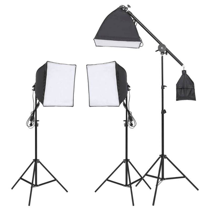 TV, Audio-Video si Foto - Aparate foto si accesorii - Accesorii foto si video - Blitzuri - Set de iluminat pentru studio cu trepied si softbox - Infinity.ro