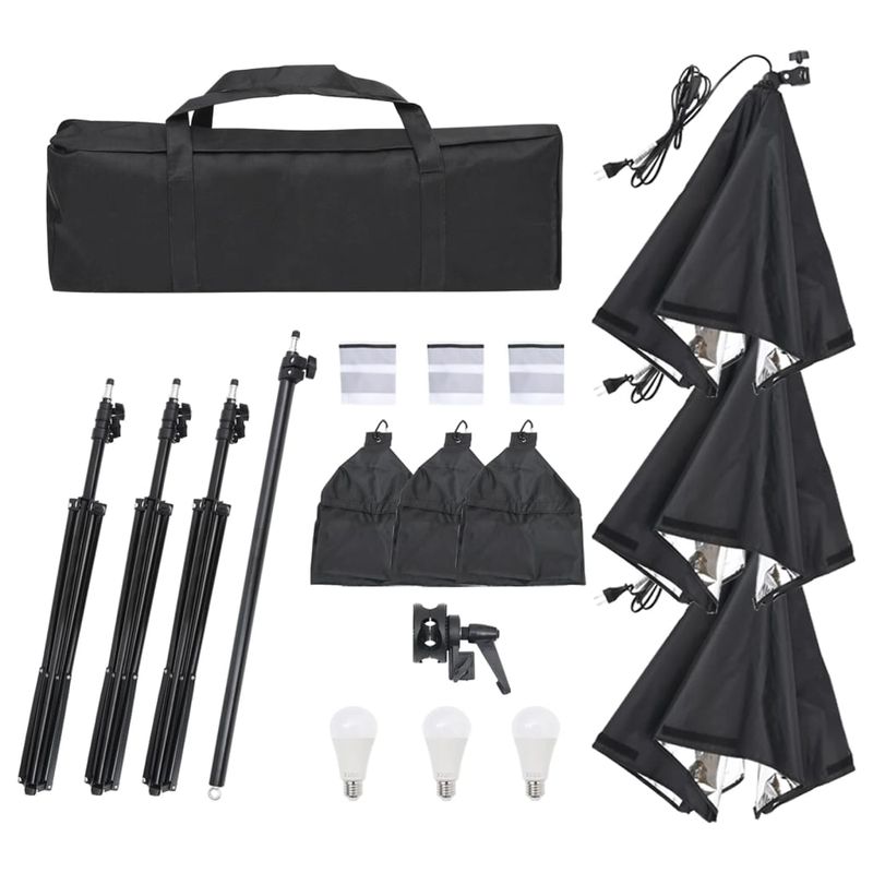 TV, Audio-Video si Foto - Aparate foto si accesorii - Accesorii foto si video - Blitzuri - Set de iluminat pentru studio cu trepied si softbox - Infinity.ro