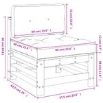 Casa si Gradina - Gradina si terasa - Mobilier exterior - Canapele si fotolii gradina - Canapea de mijloc cu perne, alb, lemn masiv de pin - Infinity.ro