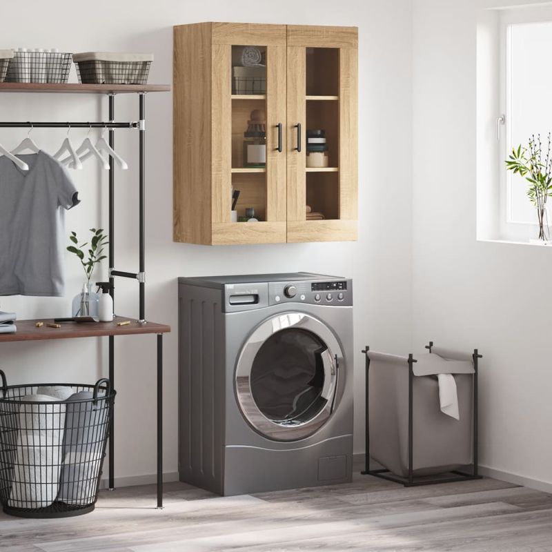 Casa si Gradina - Mobilier - Comode si corpuri - Comode - Dulap TV montat pe perete, stejar sonoma, 69,5x34x90 cm - Infinity.ro