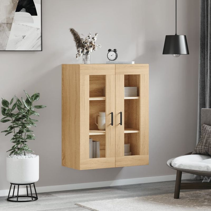 Casa si Gradina - Mobilier - Comode si corpuri - Comode - Dulap TV montat pe perete, stejar sonoma, 69,5x34x90 cm - Infinity.ro