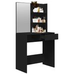Casa si Gradina - Mobilier - Comode si corpuri - Masute de toaleta - Masa de toaleta cu oglinda, negru, 74,5x40x141 cm - Infinity.ro