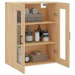 Casa si Gradina - Mobilier - Comode si corpuri - Comode - Dulap TV montat pe perete, stejar sonoma, 69,5x34x90 cm - Infinity.ro