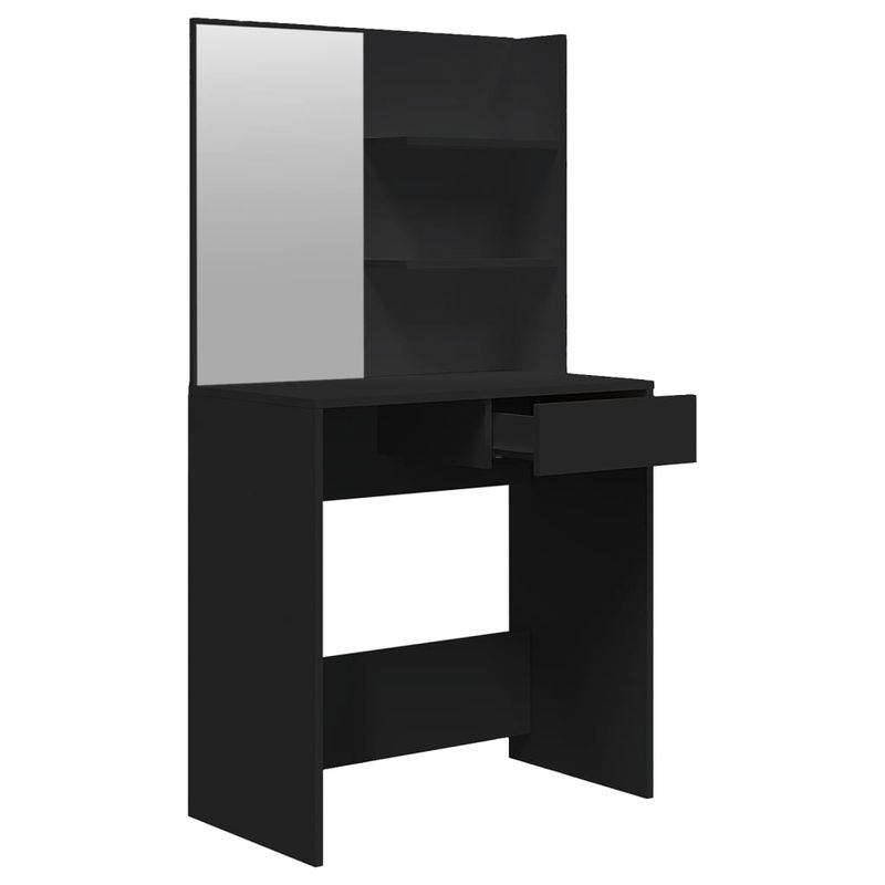 Casa si Gradina - Mobilier - Comode si corpuri - Masute de toaleta - Masa de toaleta cu oglinda, negru, 74,5x40x141 cm - Infinity.ro