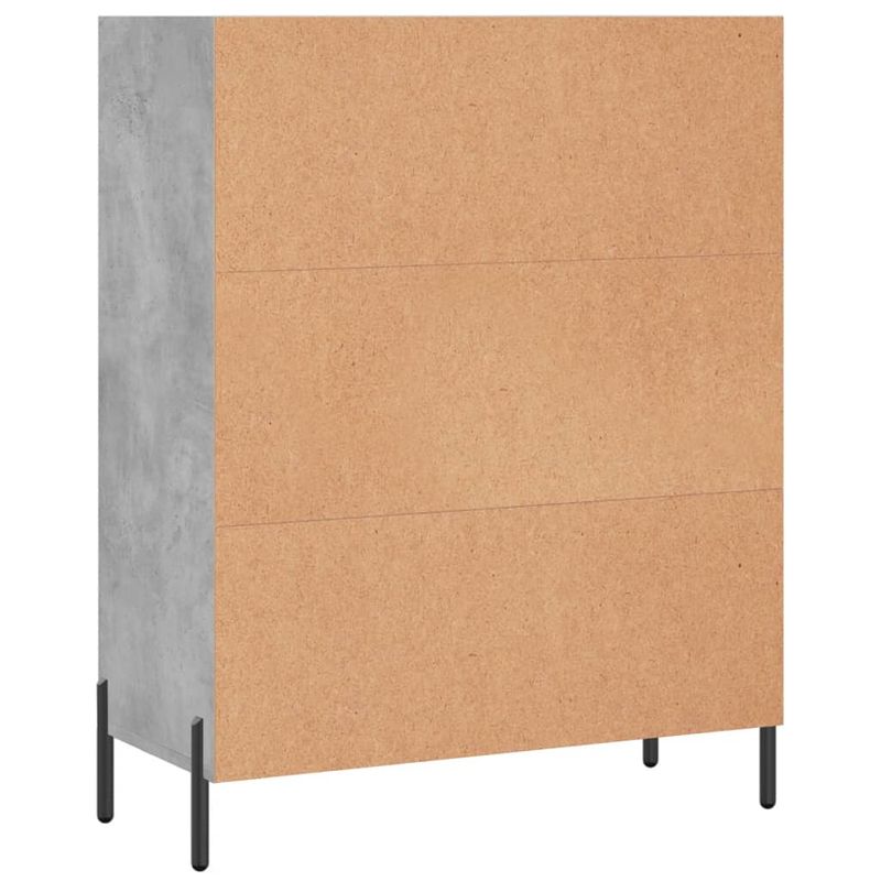 Casa si Gradina - Mobilier - Comode si corpuri - Comode - Dulap cu rafturi, gri beton, 69,5x32,5x90 cm, lemn compozit - Infinity.ro