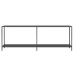 Casa si Gradina - Mobilier - Comode si corpuri - Console - Masa consola, negru, 220x35x75,5 cm, sticla securizata - Infinity.ro
