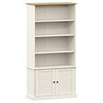 Casa si Gradina - Mobilier - Biblioteci si rafturi - Biblioteci - Biblioteca „VIGO”, alb, 85x35x170 cm, lemn masiv de pin - Infinity.ro