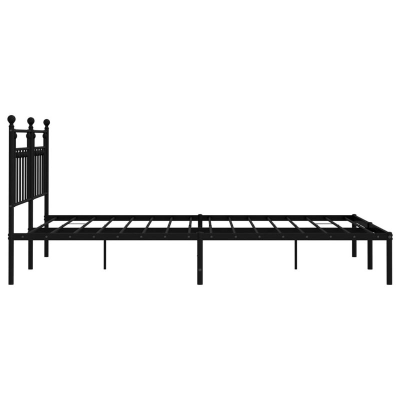 Casa si Gradina - Mobilier - Paturi si accesorii - Paturi - Cadru de pat metalic cu tablie, negru, 180x200 cm - Infinity.ro