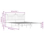 Casa si Gradina - Mobilier - Paturi si accesorii - Paturi - Cadru de pat metalic cu tablie, negru, 180x200 cm - Infinity.ro