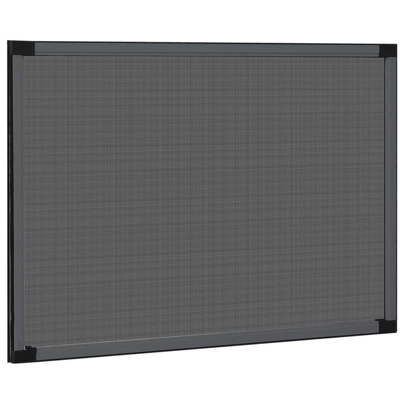 Casa si Gradina - Textile si covoare - Perdele si draperii - Perdele - Plasa insecte extensibila ferestre, antracit, (100-193)x75 cm - Infinity.ro