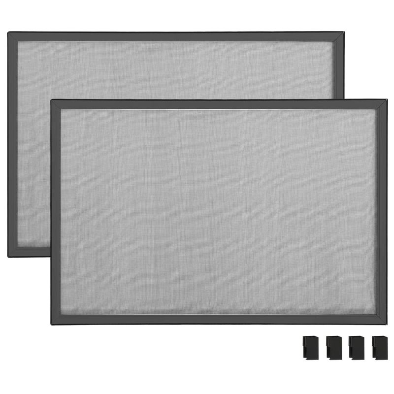 Casa si Gradina - Textile si covoare - Perdele si draperii - Perdele - Plasa insecte extensibila ferestre, antracit, (100-193)x75 cm - Infinity.ro