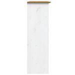 Casa si Gradina - Mobilier - Comode si corpuri - Comode - Dulap cu usi din sticla „BODO”, alb & maro, lemn masiv de pin - Infinity.ro