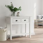 Casa si Gradina - Mobilier - Comode si corpuri - Console - Masuta consola "BODO", alb, 90x34,5x73 cm, lemn masiv de pin - Infinity.ro