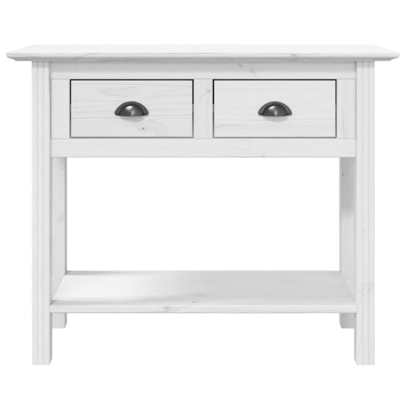 Casa si Gradina - Mobilier - Comode si corpuri - Console - Masuta consola "BODO", alb, 90x34,5x73 cm, lemn masiv de pin - Infinity.ro