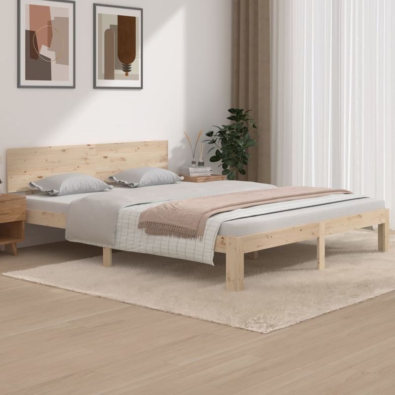 Casa si Gradina - Mobilier - Paturi si accesorii - Paturi - Cadru de pat, 160x200 cm, lemn masiv de pin - Infinity.ro