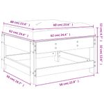 Casa si Gradina - Gradina si terasa - Mobilier exterior - Canapele si fotolii gradina - Taburet de gradina cu perna, negru, lemn masiv de pin - Infinity.ro