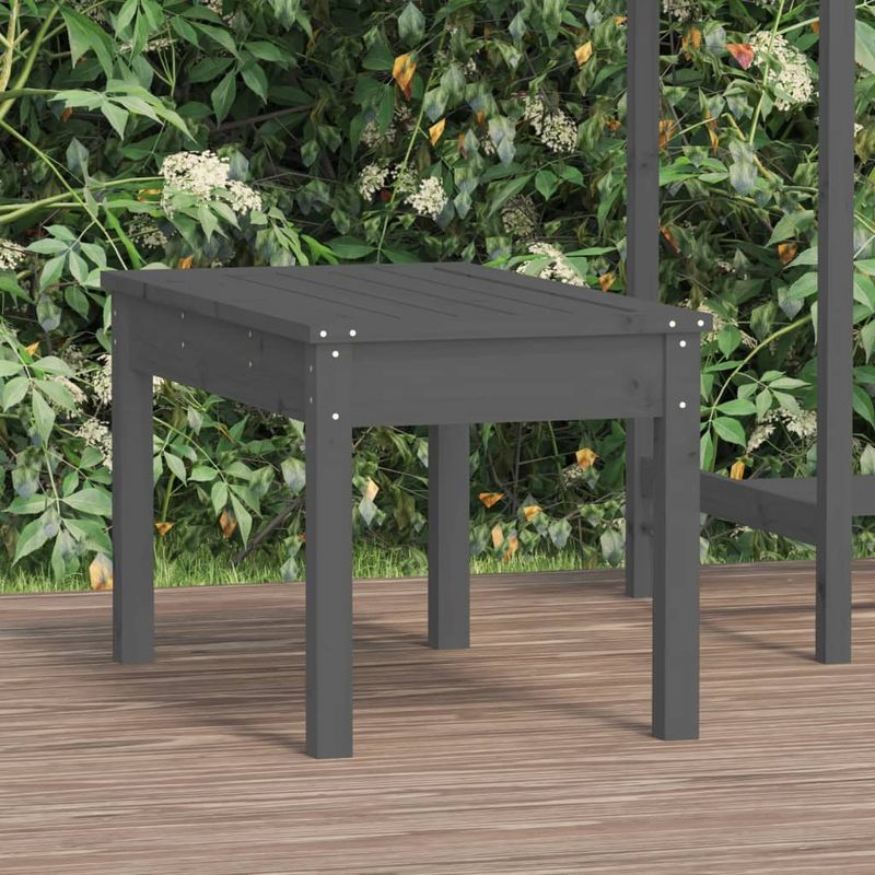 Casa si Gradina - Gradina si terasa - Mobilier exterior - Bancute de gradina - Banca de gradina, gri, 80x44x45 cm, lemn masiv de pin - Infinity.ro