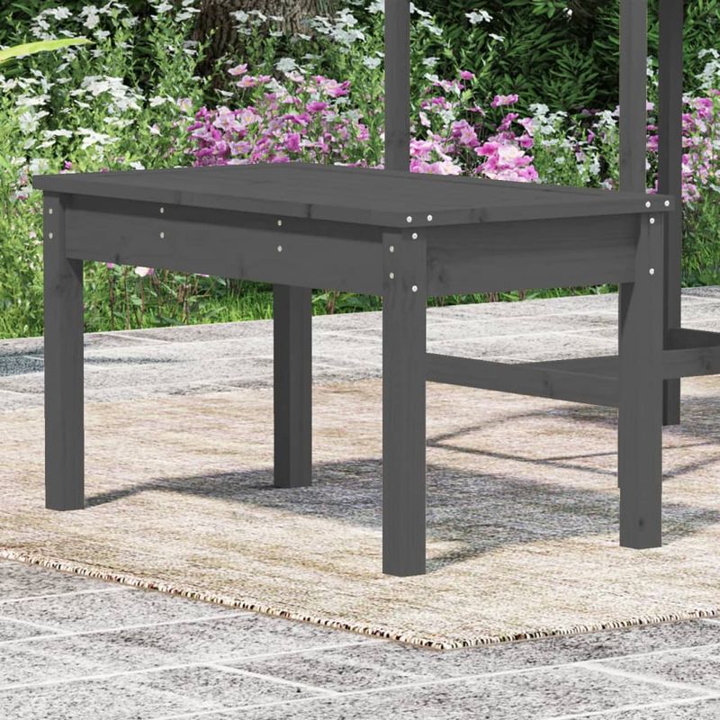 Casa si Gradina - Gradina si terasa - Mobilier exterior - Bancute de gradina - Banca de gradina, gri, 80x44x45 cm, lemn masiv de pin - Infinity.ro