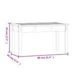 Casa si Gradina - Gradina si terasa - Mobilier exterior - Bancute de gradina - Banca de gradina, gri, 80x44x45 cm, lemn masiv de pin - Infinity.ro